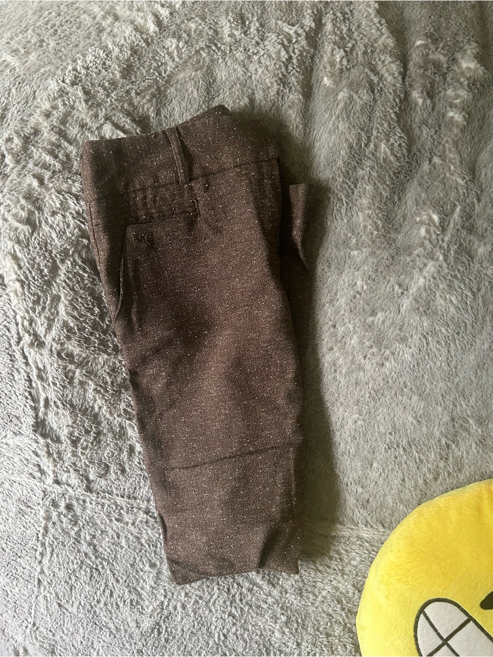 BCX Brown Herringbone Dress Pants